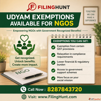 Udyam Exemptions Available for NGOs