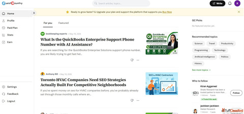 Online Content Posting Platform in India - GuestCountry