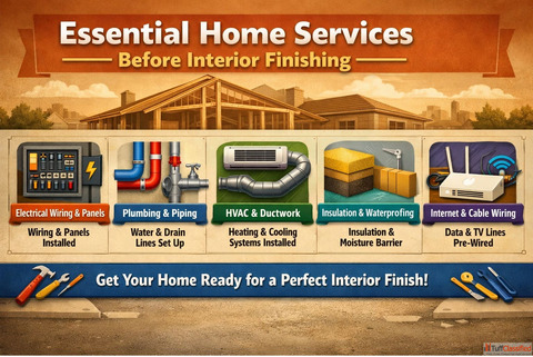 Essential Home Services Required Before Interior Finishing Work