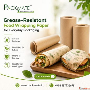 Grease-Resistant Food Wrapping Paper for Everyday Packaging