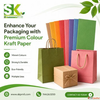 Reliable Colour Kraft Paper Manufacturers for Retail Packaging Industries