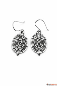 Buy Sterling Silver Plain Ball Dangle Drop Earrings - Doongriwala's Exports