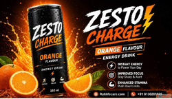 Orange Energy Drink by Zesto Charge Orange Flavour Drink