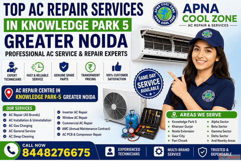 Top AC Repair Services in Knowledge Park 5 Greater Noida Professional AC Service Repair Experts APNA