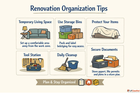 Smart Tips to Keep Your Home Organized During Renovation
