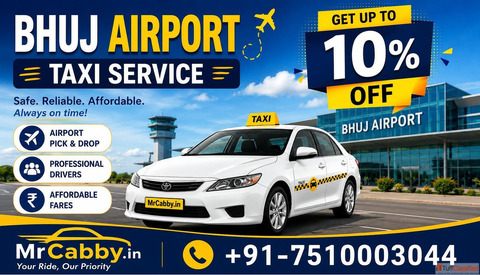 Book MrCabby Bhuj Airport Cab Service for Pickup Drop