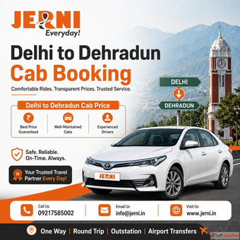 Book Delhi to Dehradun Cab Price at Best Rates with Jerni