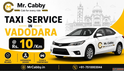 Hire MrCabby Taxi in Vadodara for Airport Local Outstation Rides