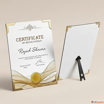 Frameless Certificate Frame