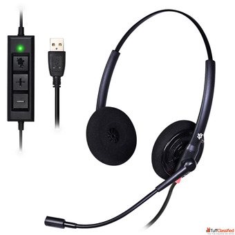 Durable USB Headphones with Mic for Office Calls BPO Work From Home