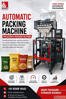 Automatic Packing Machine for Accurate Packaging Solutions Munky Packaging Machine