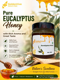 Pure Eucalyptus Honey with Rich Aroma and Great Taste