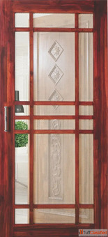 Latest Wooden Jali Door Design for Modern Homes