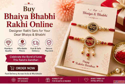 Buy Bhaiya Bhabhi Rakhi Online - Designer Rakhi Sets with Fa...