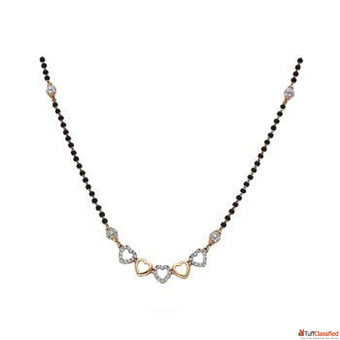 Buy Black Beads Gold Chain Latest Designs CMR Jewellery