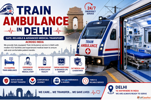 Fully Icu Equipped Train Ambulance In Delhi