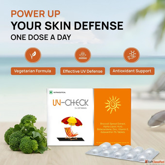 UV Check Oral Sunscreen Tablets Boosts Immune Function and Skin Resilience