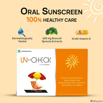 UV Check Oral Sunscreen Tablets Boosts Immune Function and Skin Resilience