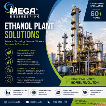 Industrial Ethanol Plant Manufacturer in India
