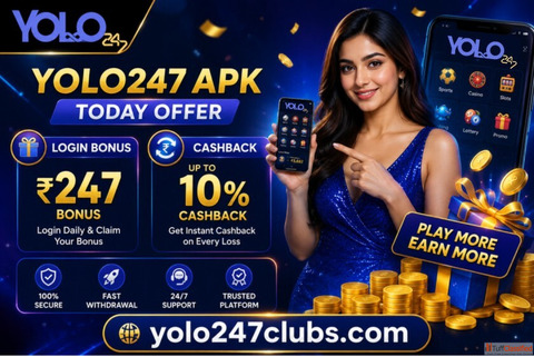 YOLO247 Apk Today Offer - Login Bonus Cashback Details