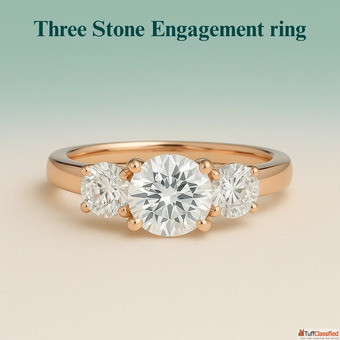 Buy Lab Diamond Three Stone Rings at Best Price