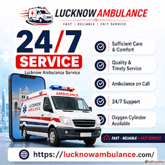 247 Advanced ICU Ambulance Service in Lucknow