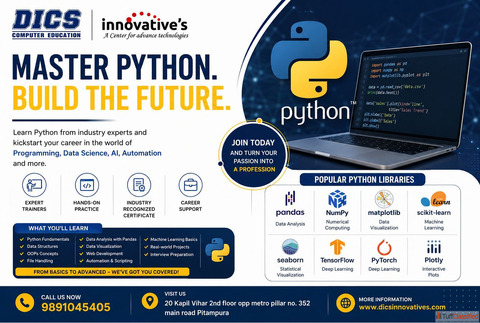 Best Python Institute in Pitampura Python Training - DICS Innovatives