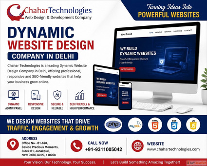 Dynamic Website Design Company in Delhi for Professional Business