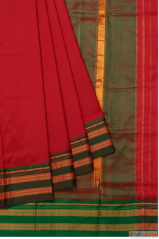 Elegant Plain Pattu Sarees with Small Border Mavuris