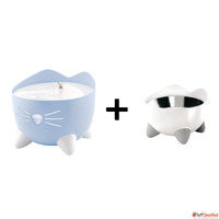 Catit PIXI Cat Fountain with FREE PIXI Elevated Feeding Dish