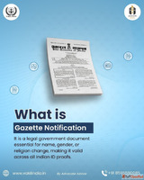 Gazette Notification for Name Change Trust Vakil India