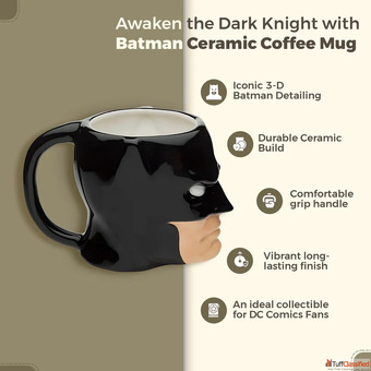 From Gotham City to Your Desk - Premium Batman Coffee Mug