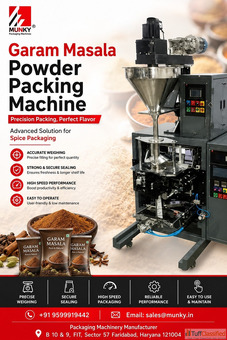 Garam Masala Powder Packing Machine Munky Packaging Machine