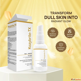 Remove Dullness and Get Glowing Skin with Kozybright-TX Serum