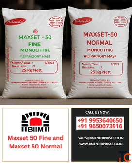 Top Selling Refractory Mass Cement Maxset 50 Fine and Normal