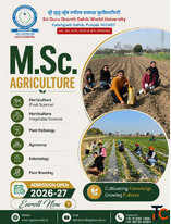 BSc hons agriculture in Punjab and Himachal Pradesh - SGGSWU