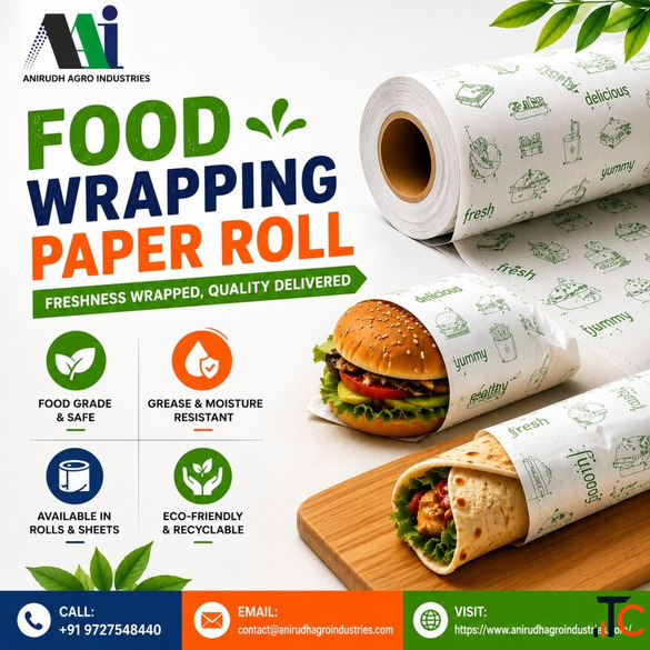 Food Wrapping Paper Roll for Restaurants Cafes Food Businesses