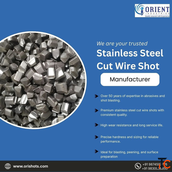 Stainless Steel Cut Wire Shots by Orient Industries Precision Blasting Media