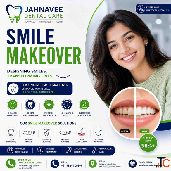 Smile Makeover Treatment in Ghatlodiya - DR. Jahanvee