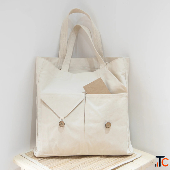 Sorbet Tote Bag Crinkle Cotton Shoulder Bag - Akiiko