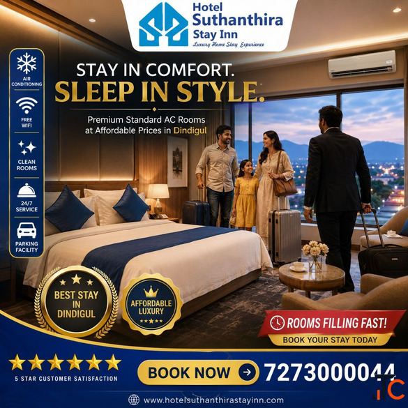 Best Hotel in Dindigul with Premium AC Rooms Family Stay