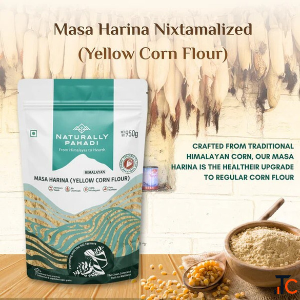 Nixtamalized Yellow Corn Flour Masa Harina - Gluten-Free Diabetic-Friendly Rich in Calcium 950g