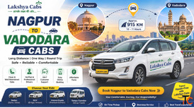 Nagpur to Vadodara Cabs - Trusted Outstation Taxi Service by Lakshya Cabs