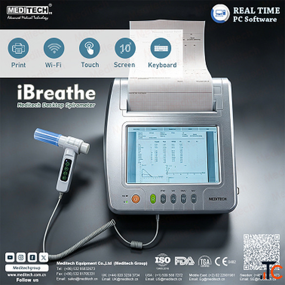 A4 Printing Spirometer with Patient Data Storage