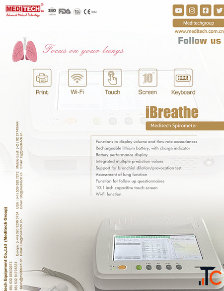 A4 Printing Spirometer with Patient Data Storage