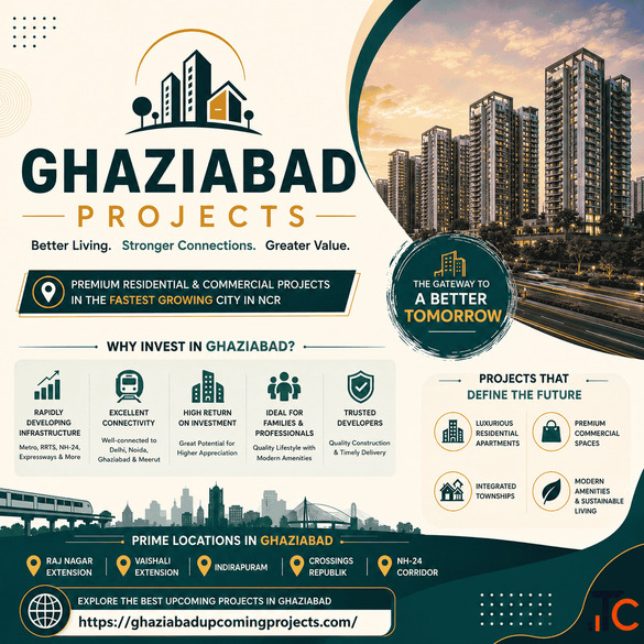 Ghaziabad Projects - Latest Flats Apartments Commercial Properties