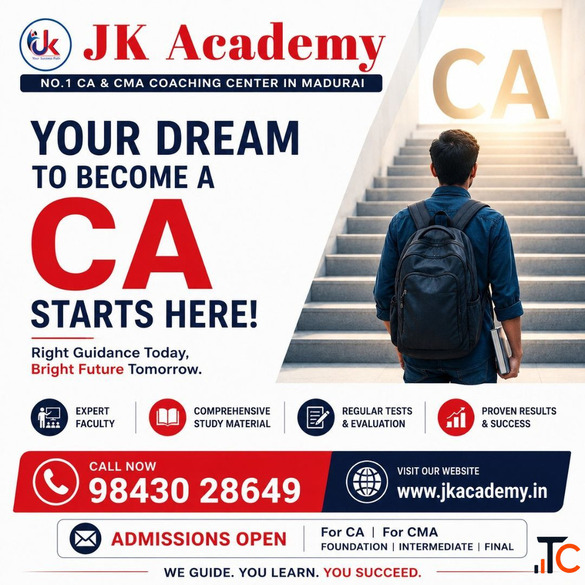 Dreaming of becoming a CA or CMA Your success journey begins at JK Academy