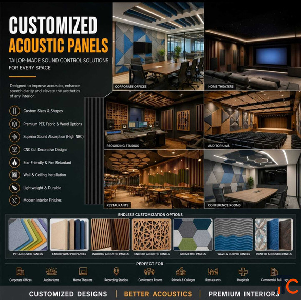Best Customized Acoustic Panels in Delhi Acoustic Pet Panel