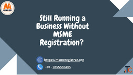 Still Running a Business Without MSME Registration