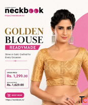 Buy Golden Blouse Readymade Online at Best Price